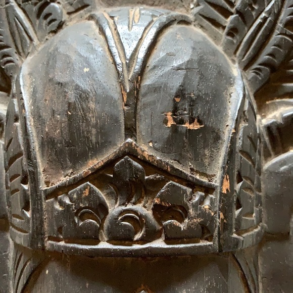 Wooden face carving 15.5”L x 9.5” W - Picture 3 of 9